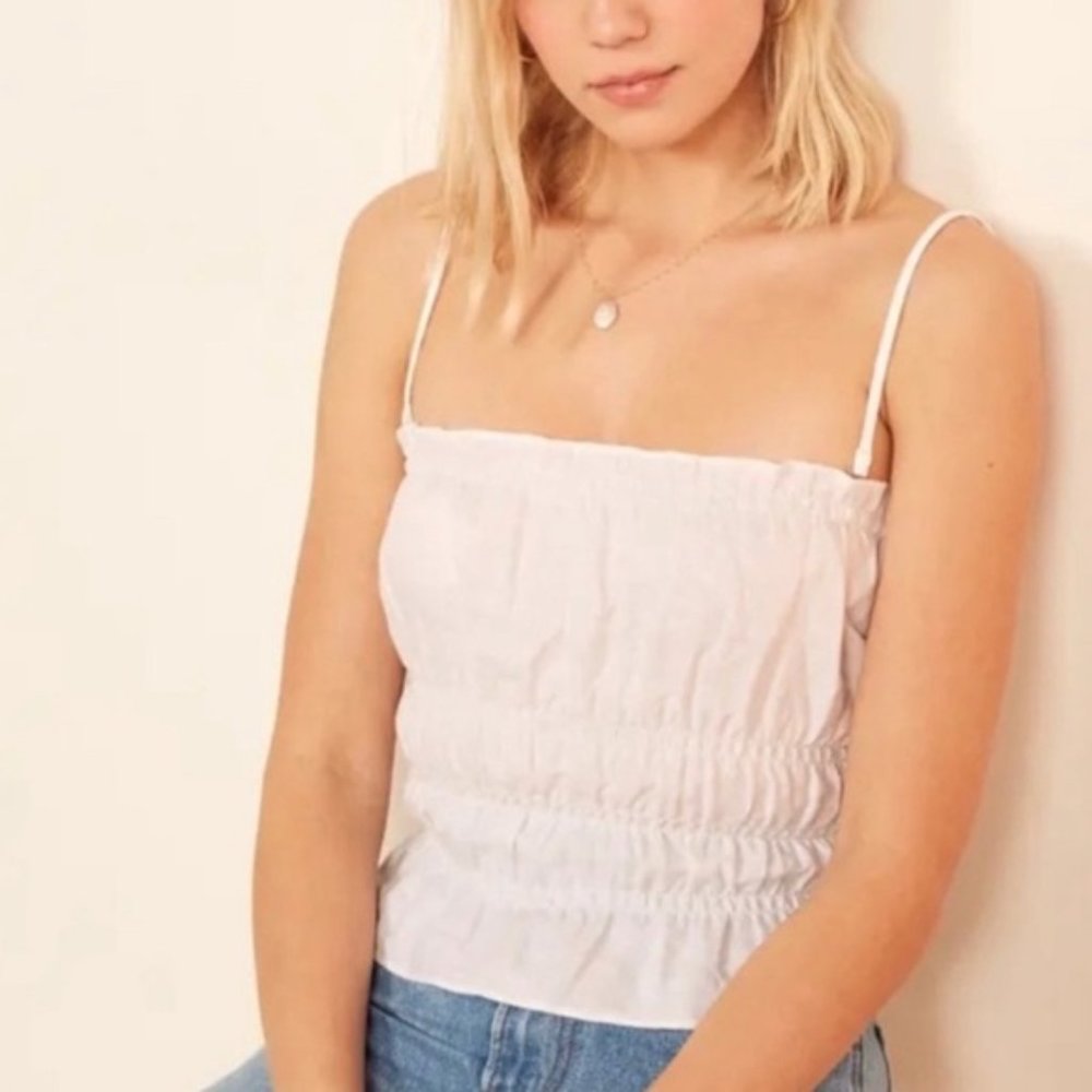 Reformation linen tank top